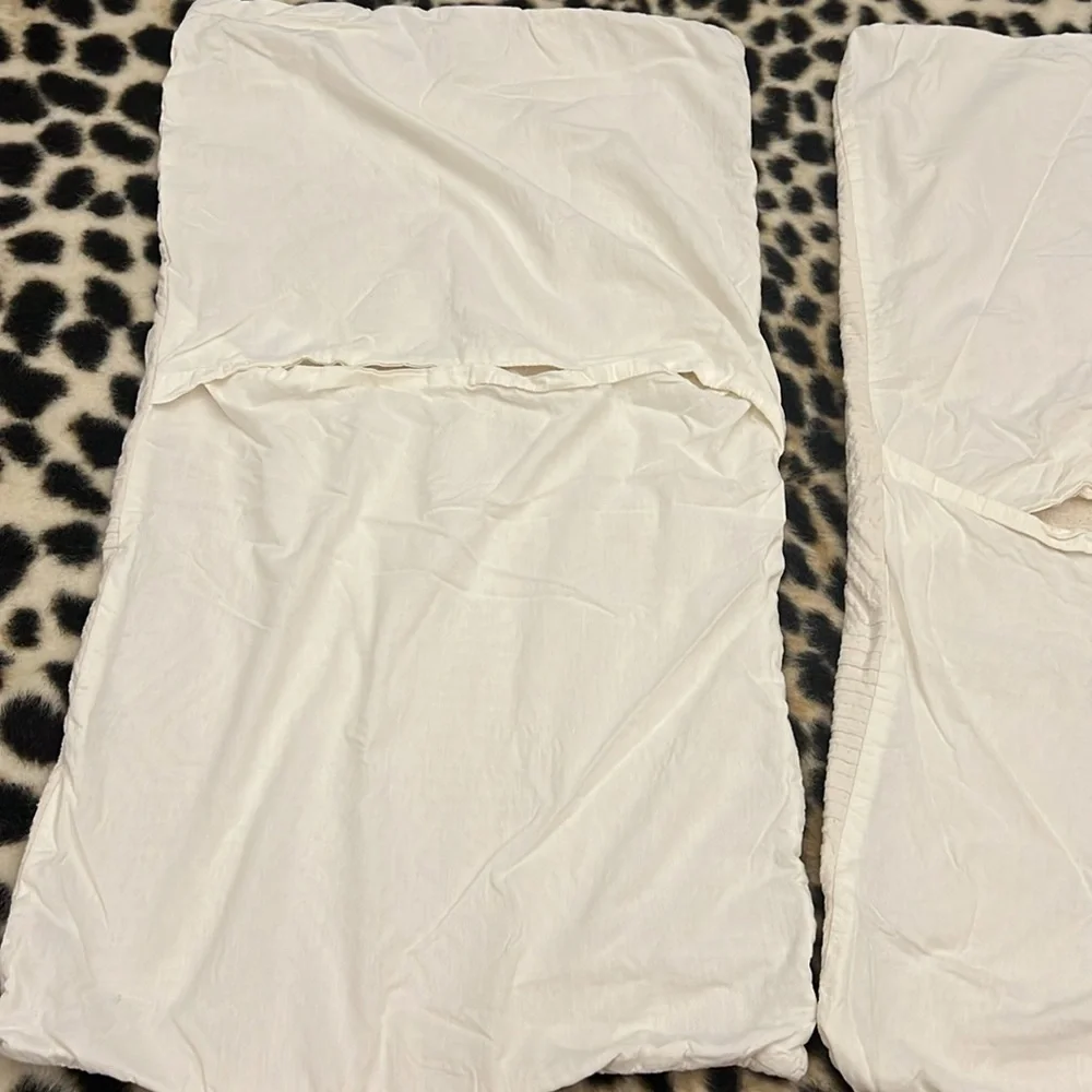 West Elm Ivory Geometric Pillows